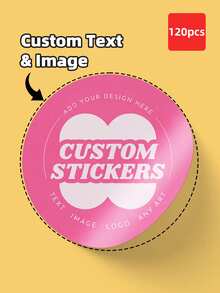 1/60/120/240 Pcs Customized Round Stickers - Personalized Design Stickers, Customized Thank You Labels, Customized Logo Stickers, No Ironing Required, Perfect For Gift Packaging, Party Decoration, Birthday Party Styling, Journaling, Office Organization, Home Decor, Business Promotion - Multicolor 1 - View 18