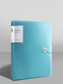 Transparent Sleeve File Folder With Snap Closure Document Bag, Multi-Color Storage Notebook, A4 Multi-Layer Sleeve Bag, Multi-Size Refillable Binder, Waterproof, Comfortable Touch, Study File Bag, Exam Paper Folder, Fashionable Design, Large Capacity Sorting Storage Bag, Contract And Receipt Organizer Bag - Multicolor - View 12