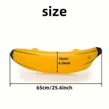 Inflatable Banana Toy, Made Of PVC Material With Realistic Design, Quick Inflation And Durable With Strong Load-Bearing Capacity, Can Be Used As Pool Float, Water Play Prop, Suitable For Pool Party, Beach Party, Outdoor Backyard Entertainment, Fun Party Game Prop - Banana - View 5