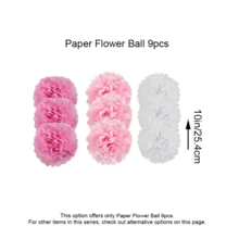 Party Pack Paper Lanterns And Pom Pom Balls Hanging Decoration For Wedding Birthday Shower-Pink/White - Pink and White Lantern Cover - View 5