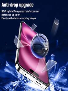 Tempered Glass 2pcs Full Screen Tempered Glass Screen Protector, Compatible With IPhone 17, 17 Pro Max, 17 Pro, 17Ari, 16, 15, 14, 13, 12, 11 Pro Max, XS, X, XR, 6, 7, 8, 16, 15, 14 Plus, 12, 13 Mini And More. Transparent Protective Film, Waterproof, Anti-Fall, Anti-Scratch, Fingerprint Resistant, Essential For Daily Life, Office And Home Use Mother's Day Gift - Clear - View 3