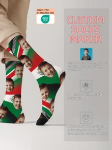 1 Đôi tất in hình mặt theo yêu cầu, tất in ảnh theo yêu cầu, tất in hình tùy chỉnh, tất in hình mặt hài hước cá nhân hóa, tất in hình theo yêu cầu, in bất kỳ khuôn mặt nào lên tất, quà tặng kỷ niệm, quà tặng Valentine, quà tặng sinh nhật, quà tặng đám cưới, quà tặng Ngày của Mẹ, quà tặng Ngày của Cha, quà tặng bạn thân - Nhiều màu - Xem 8