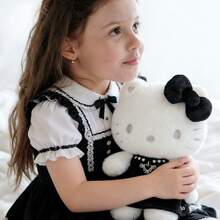 Official Sanrio Hello Kitty Black Velvet Dress Plush Toys And Charms–Bags,Keychains,Room Decorations And Collections,Suitable For Fans. - Multicolor - View 4