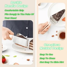Metal Cake Slicer & Server, Adjustable Cake Cutter With Double Handle For Pie, Pizza & Pastry - Multicolor - View 10