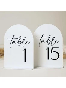 5 Inch X 7 Inch Acrylic Arch Table Number Holder, Suitable For Weddings, Parties, Anniversaries, Events And More - View 4