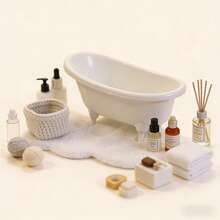 1:12 Scale Miniature Iron Art Bathtub, Handmade, Not Toy, Modern Style Suitable For Doll House Furniture, Model House Accessories, Bathroom Decor, Collection, Micro Landscape Photography, Suitable For Boys And Girls DIY, Seasonal And Holiday Gift - Tub - View 4