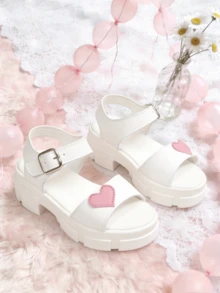 DDXDR 1 par de nuevas sandalias para niños, sandalias de niña de punta abierta, estilo infantil, suela blanda, antideslizante y resistente a la abrasión, transpirable y versátil para uso en verano. Diseño de correa con para facilitar el calzado y descalzado. Adecuado para la escuela, caminar, ir de compras - también se puede usar como sandalias de moda para exteriores/playa. - Blanco - Ver 1