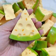 1 quả bóng bóp TPR hình dưa lưới, đồ chơi bóp tay giảm căng thẳng, bóng giảm áp lực đàn hồi chậm, đồ chơi để bàn văn phòng phù hợp cho người lớn - Nhiều màu - Xem 3