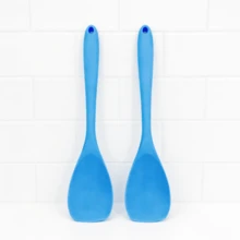 [2/4/6 piezas] Juego de espátulas de silicona suave, espátula multiusos para cocinar, rasqueta, utensilios de cocina resistentes al calor para sartenes antiadherentes, diseño sin costuras, apto para lavavajillas (azul/naranja/rojo/rosa/verde) - Ver 24