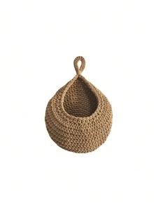 Bohemian Handmade Woven Hanging Basket Set, Rustic Art Style, Thick Material, Strong Load-Bearing Capacity, Multi-Functional Wall-Mounted Design, Can Be Used As Mesh Storage Basket, Fruit And Vegetable Storage Basket, Suitable For Kitchen Storage, Room Decoration, Living Room Storage, Wall Decoration - Multicolor - View 14