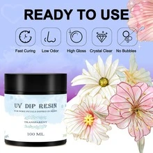 50/100克UV浸渍树脂，适用于铁丝花制作，浓稠且柔韧，适合DIY艺术首饰创意制作。 - uv dip resin - 查看 3