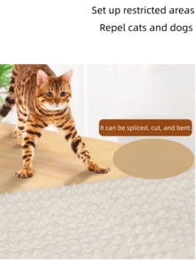 New Transparent Drive Anti-Cat-And-Dog-Crawling Mat, Protective Sofa Protects Plants, Cats And Dogs, Barbed Wire Mat In The Restricted Area, Plastic Home Protection Large Isolation Mat. - A - View 7