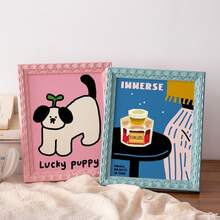 Dopamine French Photo Frame Children's Picture Frame 6-Inch New Advanced Ins Style Color For School Rooms And Dormitories And Other Decorative Photo Frames - Multicolor - View 2