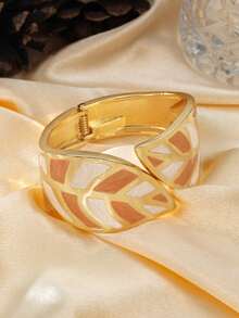 1 Peça Pulseira de Bracelete Volumoso de Folhas de Resina Vintage Colorida e Opulenta para Mulheres, Estilo de Uso Diário, de Escritório, de Boate, de Rua, de Música, de Carnaval, Joia Declarativa para Senhoras, Presente de Festival para Casamento, Dia dos Namorados, Dia das Mães, Aniversário - pulseira - Visão 13