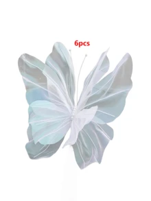 1/3 Pcs Artificial Flower Butterflies, Artificial Wedding Butterfly Decor, 3D Butterfly Wall Decor, Silk Artificial Butterflies, Wedding Decoration, Wedding Venue Decoration, Outdoor Garden Decoration, Shop Window Birthday Theme Party, Summer Decoration, Home Living Room Decoration, Garland Decoration, Large Flower Decoration, Table Centerpiece Decoration, Courtyard Balcony Decoration, Wall Decoration, Gift. - Multicolor - View 18