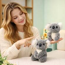 1 buc păpușă de pluș realistă Koala, drăguț desen animat șezând Koala păpușă de pluș, cadou suvenir pentru copii, figurină animal mic, cadou pentru prietena, cel mai bun prieten, Ziua Mamei, absolvire - Multicolor - Vizualizare 2