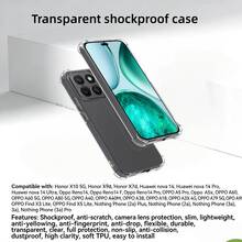 Ốp lưng điện thoại trong suốt chống sốc cho Honor X10 5G, Honor X9d, Honor X7d, Chống sốc, Chống trầy xước, Bảo vệ ống kính camera, Mỏng nhẹ, Chống ố vàng, Chống bám vân tay, Chống rơi vỡ, Linh hoạt, Bền bỉ, Trong suốt, Bảo vệ toàn diện, Chống trượt, Chống va đập, Chống mài mòn, Chống bụi, Độ trong cao, TPU mềm, Dễ dàng lắp đặt - Trong sáng - Xem 1