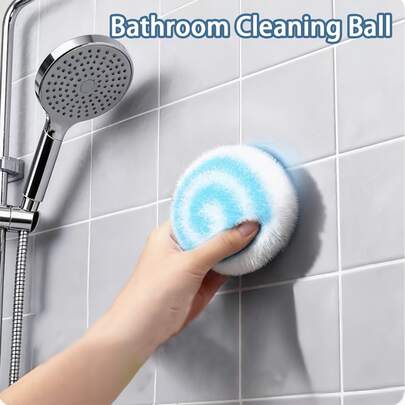 1pc Desktop Cleaning Ball, Cleaning Cloth, Bathroom Sink Crevice Cleaning Tool, Tri-Color Faucet Brush, Sink Cleaning Tool
