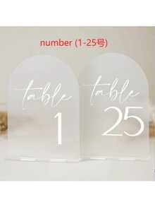 5 Inch X 7 Inch Acrylic Arch Table Number Holder, Wedding Reception Party Anniversary Event Table Number Display - View 11