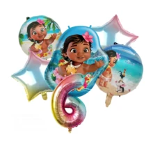 Ramo de globos de cumpleaños, globos de papel de aluminio para bebé, globos de estrellas en degradado rosa y azul y globos con números del 0 al 9, adecuados para la decoración de fiestas de cumpleaños - Como se muestra en la figura - Ver 8