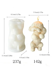 3D硅胶狗狗模具，金毛寻回犬、拉布拉多犬、贵宾犬、泰迪熊造型蜡烛、蜡、石膏DIY模具 - 小狗系列-矽膠模具 - 查看 10
