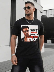 Men's Humorous And Satirical Quotes: No One Came To See Your Printed Short Sleeved Shirt. Printed Round Neck Top - Black Casual Wear - Four Season Comfortable Bold Pattern Design - Cotton Blend Breathable Fabric - Durable Fabric - Street Fashion Style T-Shirt, Street Wear, Daily Wear, Urban Fashion, Personalized Shirt, Sturdy Material, Durable Shirt, Men's Shirt, Printed Top, Casual Wear, Men's Fashion Community Store In Stock, Fast Soft Cotton Comfort, Enjoy Special Discounts, Suitable For Easter, Halloween, Thanksgiving, Etc. - 黑色 - 查看 2