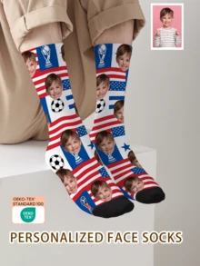 1 Đôi tất in hình mặt theo yêu cầu, tất in ảnh theo yêu cầu, tất in hình tùy chỉnh, tất in hình mặt hài hước cá nhân hóa, tất in hình theo yêu cầu, in bất kỳ khuôn mặt nào lên tất, quà tặng kỷ niệm, quà tặng Valentine, quà tặng sinh nhật, quà tặng đám cưới, quà tặng Ngày của Mẹ, quà tặng Ngày của Cha - Nhiều màu - Xem 1