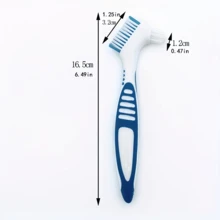 Dental Prosthesis Fixation Cleaning Set, Fixation Cleaner Box, Toothbrush, Double-Sided Toothbrush, Multi-Layer Bristles, Denture Cleaning, European Dental Prosthesis Cleaning Box, Dental Prosthesis Box With Invisible Fixation, Dental Prosthesis Cleaning Box With Double Layer And Filter, Denture Box, Travel Set. Back To School, Mother's Day, Father's Day Gift Ideas. - Multicolor - View 9