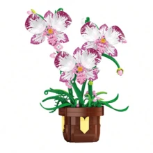 Exquisite Peony Brick Building Block Set, Floral Home Decor Bricks, Suitable For Valentine's Day, Mother's Day, Adult Gifts, Home Decoration - Multicolor - View 8