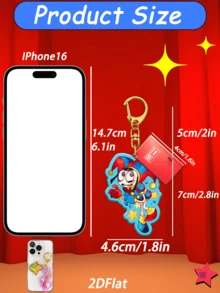 TADC Keychain, Digital Circus Stickers, Anime Fans Merchandise, Ragatha, Jax, Zooble, Kinger, Gangle Keychains, Cartoon Anime Keychains, Collectible Keychains, Bag Charms, Car Accessories, Holiday Gifts, Birthday Gifts - Multicolor - View 3