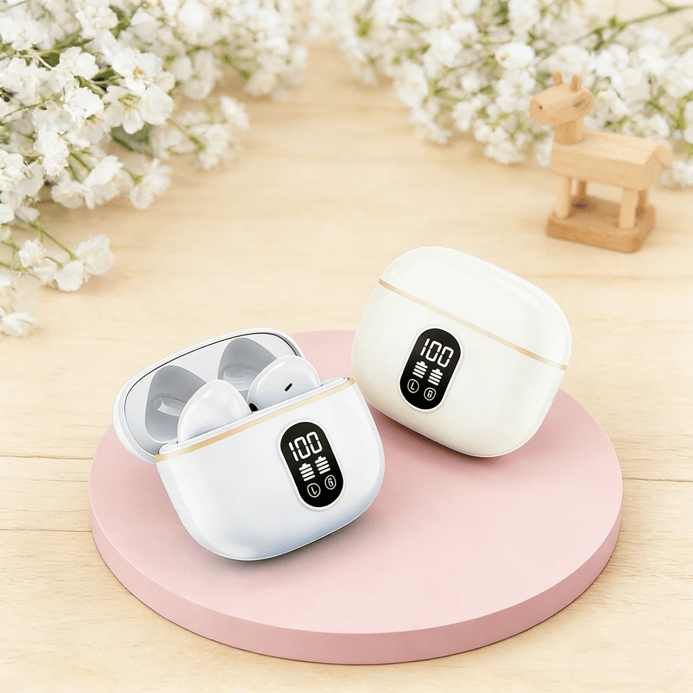 X87 蓝牙耳机 无线耳机 触控游戏耳机 HIFI 立体声降噪耳塞式耳机 带麦克风 无线耳机 带 LED 显示屏 立体声耳机 触控耳塞式耳机 降噪 - 查看 1