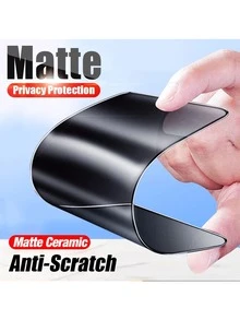 XINHONGYU 3pcs Matte Privacy Screen Protector Film, Soft Material, Full Coverage, Anti-Spy, Anti-Glare, Ceramic Film, Anti-Fingerprint, Compatible With Phone Case, Suitable Compatible With Iphone 17 Pro Max 6.9 Inch, 17 Pro Max/17 Air/16 Pro Max/16 Pro/16 Plus/16/15 Pro Max/14 Pro Max/13 Mini/12/11/XS Max/XR/8 Plus/7 Plus - 3PCS - View 3