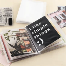 A6 Size Clear Sticker Photo Storage Album With 40 Pages For Postcards Stickers Stamp Cutting Dies Storage Book Organizer Folder Bags - A6 Photo Album/Storage Album - View 1