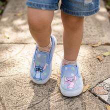 Disney Lilo & Stitch Girls Shoes, Girls Slip On, Canvas Shoes - Kids Loafers, Blue And Pink Casual Sneakers, Walking Shoes (Toddlers 7-10/Little Kid Sizes 11-12) - 藍色 - 查看 8