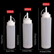 2pcs Condiment Squeeze Bottles, Tomato Sauce/Salad Dressing Dispenser Bottles, Plastic Squeeze Bottles For Kitchen Condiments - White - View 7
