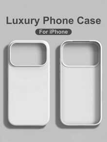 Ốp lưng điện thoại cao cấp bằng silicon TPU bảo vệ cho iPhone 17 Pro Max 16 15 14 13 12 11 màu hồng, đen, xanh dương, chống sốc, vỏ mềm. - trắng - Xem 1