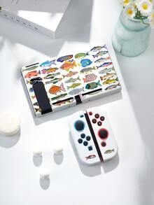 1个极简热带鱼图案Switch保护壳，兼容Switch 2 (2025)，适用于Switch OLED/Switch NS/Switch Lite，带收纳袋和卡槽，Switch主机保护套，Switch玩家的最佳礼物 - 查看 3