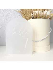 5 Inch X 7 Inch Acrylic Arch Table Number Holder, Wedding Reception Party Anniversary Event Table Number Display - View 9