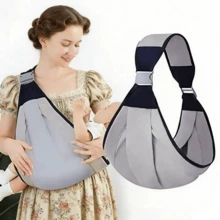 Child Carrier Wrap Multifunctional Baby Carrier Ring Sling For Baby Toddler Carrier Accessories Easy Carrying Artifact Ergonomic - GRAY - View 7