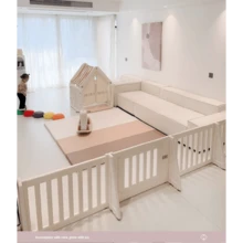 直線長さ488cm ベビーゲート パーテーション ドア付き ベビーガード 自立式 キッズパーテーション 変形可能 L字 コ字 一直線 簡単設置 セーフティガード リビング 赤ちゃん 間仕切り ベビーフェンス 柵 - 488cm1 - チェックする 10