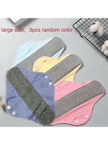 3pcs - Large & Small Reusable Washable Waterproof Pads, Sanitary Napkins, Incontinence Pads, Elderly Underwear Liners - Multicolor - View 10