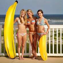 Inflatable Banana Toy, Made Of PVC Material With Realistic Design, Quick Inflation And Durable With Strong Load-Bearing Capacity, Can Be Used As Pool Float, Water Play Prop, Suitable For Pool Party, Beach Party, Outdoor Backyard Entertainment, Fun Party Game Prop - Banana - View 7