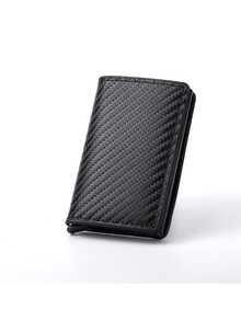 Ví đựng thẻ tín dụng nam, ví hộp nhôm RFID, ví da PU có kẹp tiền, ví chống trộm thiết kế thời trang. - Nhiều màu - Xem 11