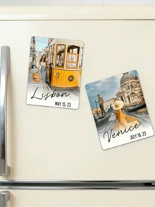 Customized Photo Magnetic Sticker With Logo And Text Design, Personalized Magnetic Sticker, High-Quality Photo Souvenir, Warm Gift For Mother Or Wife, Household Daily Essential, Must-Have For Kitchen And Refrigerator Decor - Multicolor - View 6