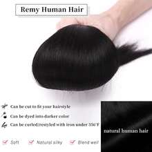 Brazilian Clips In One Piece Hair Extension Natural Straight Remy Human Hair Invisible Seamless Clip In Straight One Piece - Natural Black - View 7