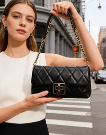 Kate Spade Túi đeo chéo chần bông KS CAREY, túi xách nhỏ có dây đeo điều chỉnh được, túi đeo vai. - màu đen - Xem 4