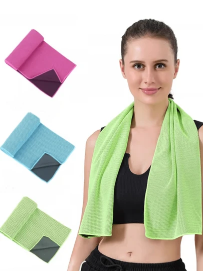 Khăn thể thao thoáng mát, thấm hút mồ hôi và nhanh khô, thích hợp cho các hoạt động ngoài trời mùa hè.
