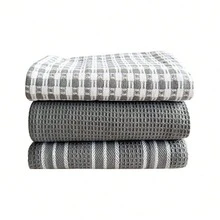 Bộ 3 khăn lau bếp kẻ caro 100% cotton, siêu mềm, thấm hút tốt và nhanh khô. - 45*65cm - Xem 10