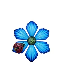 1pc/4pcs/Set Vibrant Metal Chrysanthemum Flower With Insect Decor, Suitable For All Seasons Garden Decoration, Wall, Porch, Yard, Fence, Outdoor Hanging, Party Decor, Ideal Garden Accessory, Mother's Day Gift - A - View 10