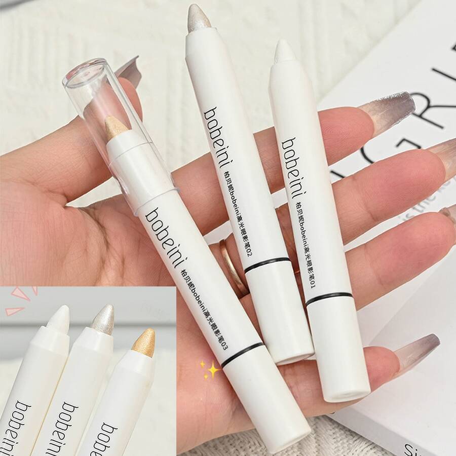 1 Bộ trang phục hóa trang con tằm nằm sáng tạo, bút dạ quang và phấn mắt màu trắng ngọc trai. - Nhiều màu - Xem 1